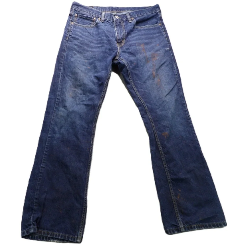 Levi's 527 Slim Boot Cut Jeans Men 34x30 Dark Wash Denim Pants Blue 100% Cotton
